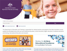 Tablet Screenshot of education.gov.au