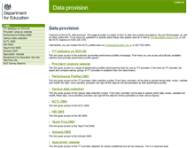 Tablet Screenshot of dataprovision.education.gov.uk