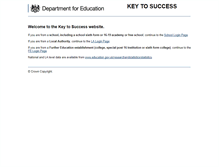 Tablet Screenshot of keytosuccess.education.gov.uk